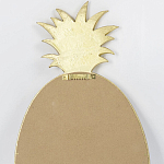 Зеркало овальной формы с золотистой рамкой и декоративной верхушкой в виде ананаса Pineapple Shine  варинант исполнения - 5 | Loft Concept в Самаре