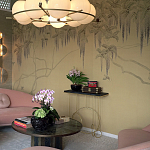 Обои в японском стиле Wisteria Original colourway on Raw Silk dyed silk варинант исполнения - 1 | Loft Concept в Самаре