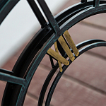 Зеркало настенное в чёрной металлической раме в виде часов Mirror Tower Clock варинант исполнения - 4 | Loft Concept в Самаре