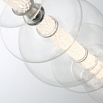 Подвесной светильник линейный с прозрачными стеклянными шарами разного диаметра Eurofase варинант исполнения - 6 | Loft Concept в Самаре