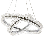 Люстра два кольца с хрустальным декором Rowan Crystal Ring Horizontal Chrome Chandelier варинант исполнения - 1 | Loft Concept в Самаре