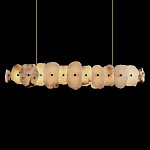 Подвесной светильник с фигурными элементами из белого алебастра Cryptocrystalline Stone варинант исполнения - 8 | Loft Concept в Самаре