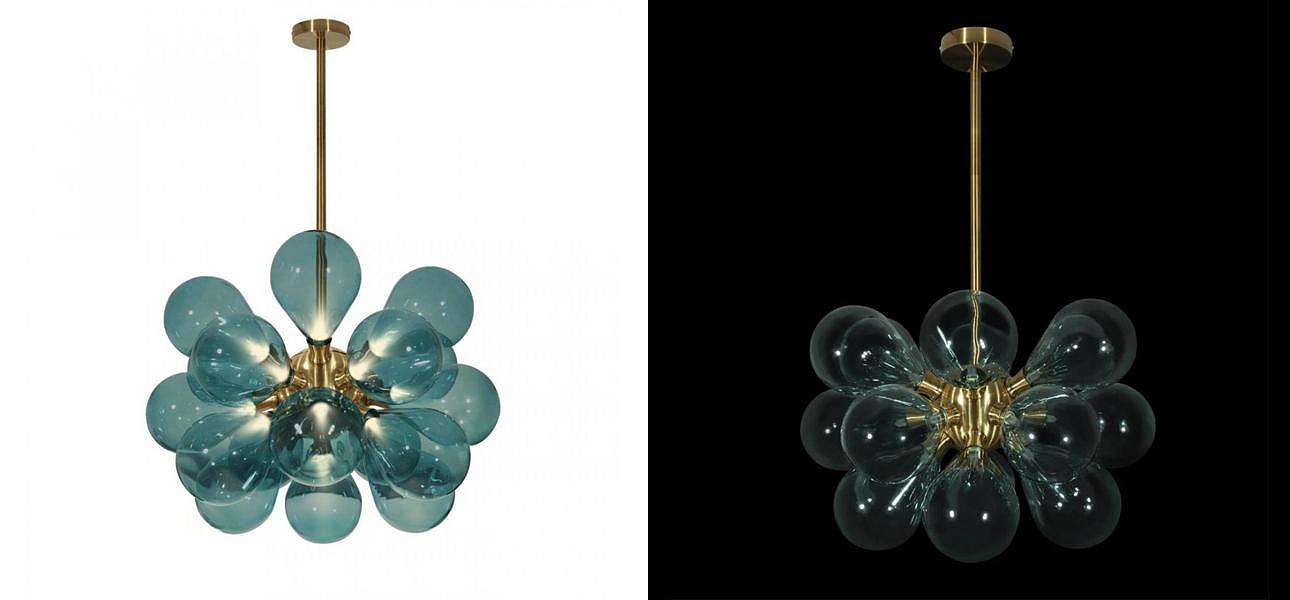 Люстра Simonet Chandelier Blue 55 см Люстра Simonet Chandelier Blue 55 см - Loft-Concept в Самаре