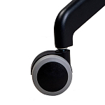 Стул с мягкой синей обивкой из велюра и подъемно-поворотным механизмом на черных колесиках Harper Blue варинант исполнения - 7 | Loft Concept в Самаре