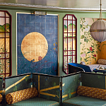 Обои ручная роспись Tsukimi Original colourway on gilded silk with antiquing варинант исполнения - 1 | Loft Concept в Самаре
