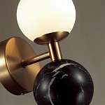 Бра с шарообразным матовым плафоном и шаром из камня на металлическом основании Orb Essence варинант исполнения - 9 | Loft Concept в Самаре