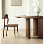 Стол обеденный круглый с двойной столешницей Walnut Wood Table варинант исполнения - 1 | Loft Concept в Самаре