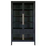 Витрина Primo со стеклянными фасадами и 2 ящиками Черный дуб варинант исполнения - 10 | Loft Concept в Самаре