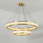 Люстра с 2-мя кольцами из натурального камня с регулируемыми плафонами Durability of Stone варинант исполнения - 2 | Loft Concept в Самаре