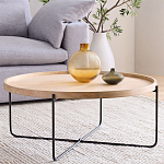 Журнальный стол с круглой деревянной столешницей Urban Style Space варинант исполнения - 2 | Loft Concept в Самаре