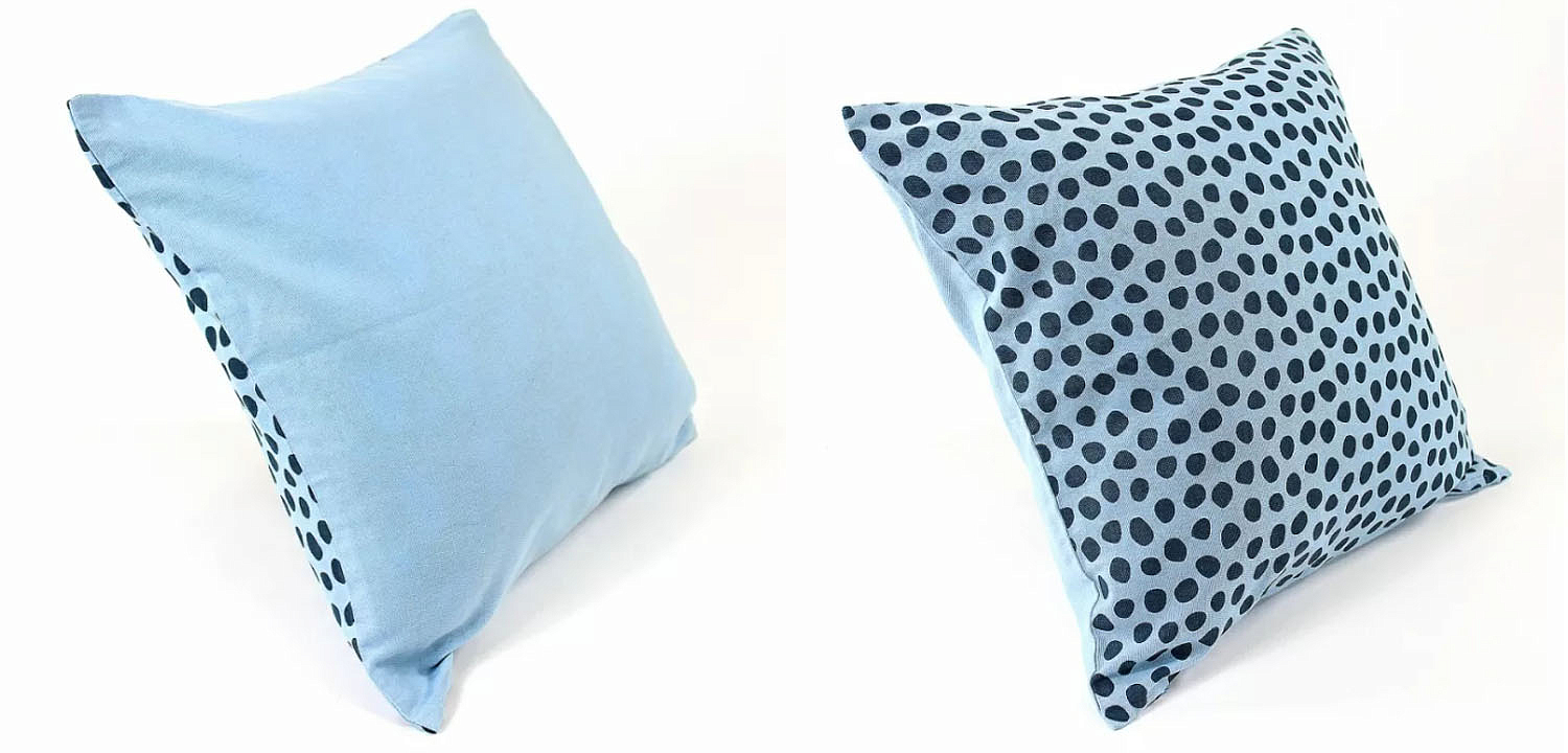 Чехол на подушку Spotted Look blue Чехол на подушку Spotted Look blue - Loft-Concept в Самаре