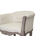 Кресло низкое в стиле прованс Бежевый Лен Louis French Armchair  варинант исполнения - 4 | Loft Concept в Самаре