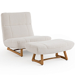 Кресло с обивкой букле Lino White  Boucle Armchair варинант исполнения - 6 | Loft Concept в Самаре