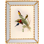 Постер с изображением птиц и цветов в зеркальной раме Blooming Birds Poster варинант исполнения - 4 | Loft Concept в Самаре