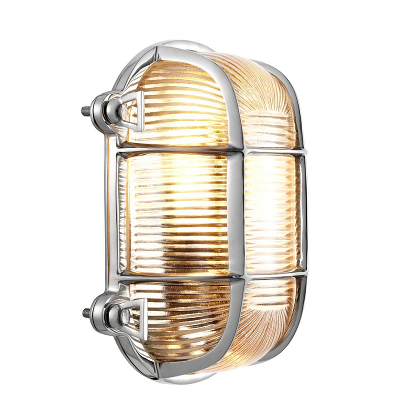 Бра Eichholtz Wall Lamp Aqua L Никель Прозрачное Стекло в Самаре | Loft Concept 