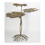 Столик приставной с тремя столешницами Тропические листья Tropical Forest gold варинант исполнения - 2 | Loft Concept в Самаре