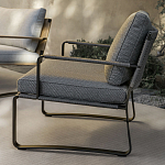 Дизайнерское уличное кресло на металлическом каркасе PHOENIX Armchair варинант исполнения - 7 | Loft Concept в Самаре