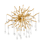 Бра с лучеобразным основанием и подвесками из прозрачного стекла в виде длинных капель Droplet Chandelier варинант исполнения - 1 | Loft Concept в Самаре