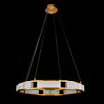 Люстра в виде кольца из натурального камня Golden Alavastor варинант исполнения - 2 | Loft Concept в Самаре