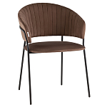 Стул в велюре коричневого цвета Horizon варинант исполнения - 1 | Loft Concept в Самаре