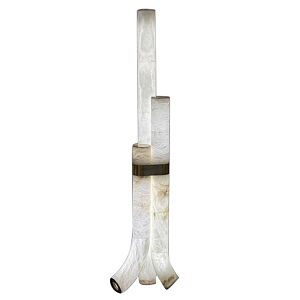 Торшер геометрический с тремя мраморными плафонами Marble Tripod