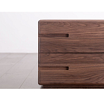 Прикроватный столик деревянный с 2-мя ящиками Moon Walnut Furniture варинант исполнения - 4 | Loft Concept в Самаре