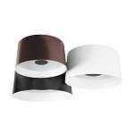 Потолочный светильник с 3-мя цилиндрическими абажурами черного белого и коричневого цвета Urban Dome варинант исполнения - 3 | Loft Concept в Самаре