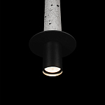 Подвесной светильник с узким цилиндрическим плафоном и черным металлическим декором Concrete Pipe варинант исполнения - 13 | Loft Concept в Самаре