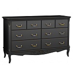 Комод черный из массива бука в стиле прованс Black Provence варинант исполнения - 1 | Loft Concept в Самаре