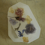 Шкатулка из эпоксидной смолы с цветами белая Epoxy Resin Flowers Box White варинант исполнения - 2 | Loft Concept в Самаре