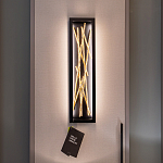 Бра в прямоугольной черной рамке с декором в виде ветвей в золотой отделке Hinkley варинант исполнения - 7 | Loft Concept в Самаре