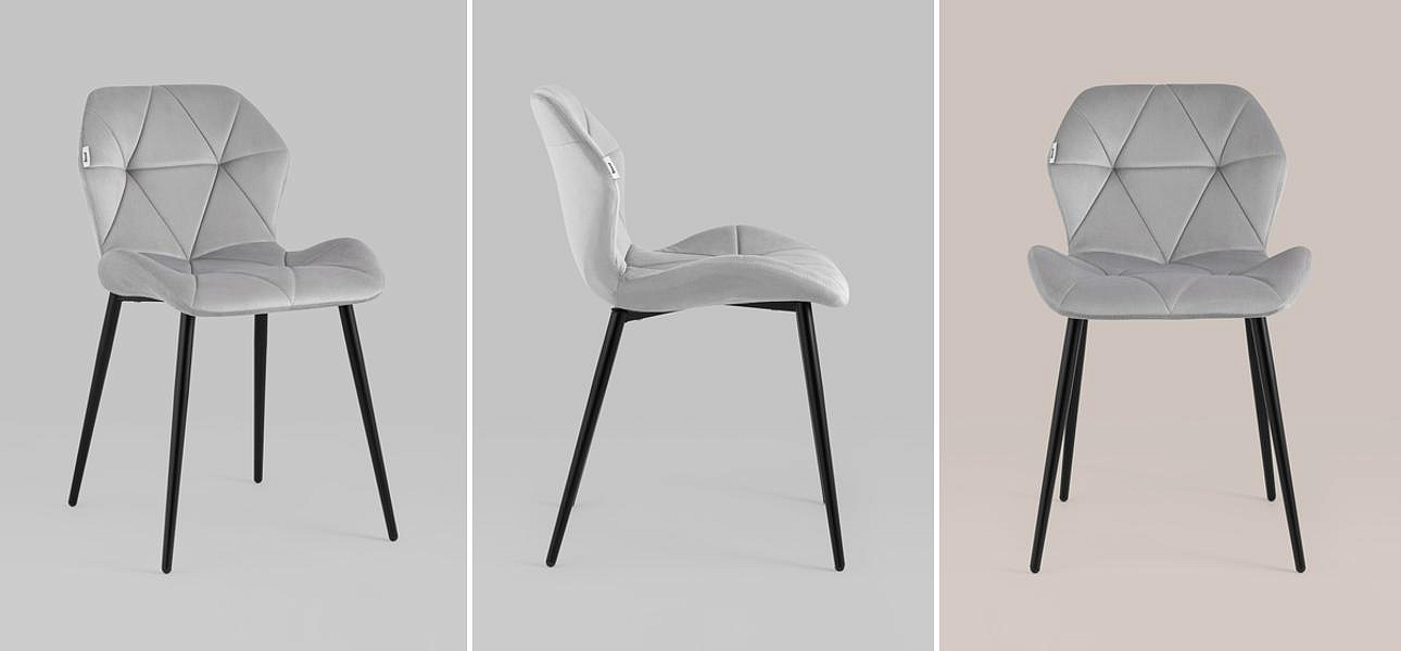 Стул Jeroen Chair II Серый Велюр Стул Jeroen Chair II Серый Велюр - Loft-Concept в Самаре