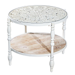 Журнальный столик из натурального дерева в винтажном стиле Openwork Coffee Table варинант исполнения - 1 | Loft Concept в Самаре