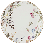 Ваза фарфоровая белая на ножке с рисунком цветов Garden Whisper Porcelain Set  варинант исполнения - 1 | Loft Concept в Самаре