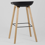 Барный стул на ножках из натурального дерева Boras Black варинант исполнения - 5 | Loft Concept в Самаре