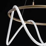 Люстра подвесная круглая золотого цвета с белыми изогнутыми световыми линиями Luke Lampco Tracer Lamp варинант исполнения - 8 | Loft Concept в Самаре