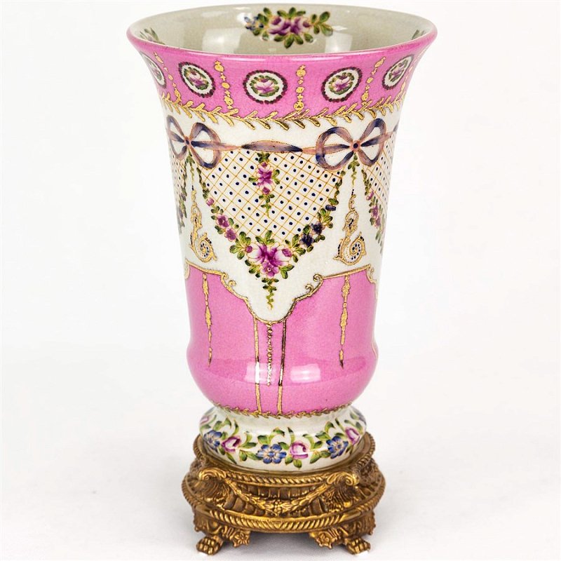 Фарфоровая ваза Pink Porcelain Vase Розовый (Rose) Бронза Фарфоровая ваза Pink Porcelain Vase Розовый (Rose) Бронза в Самаре | Loft Concept