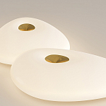 Потолочный светильник с тремя овальными матовыми плафонами TRIDalmen варинант исполнения - 2 | Loft Concept в Самаре