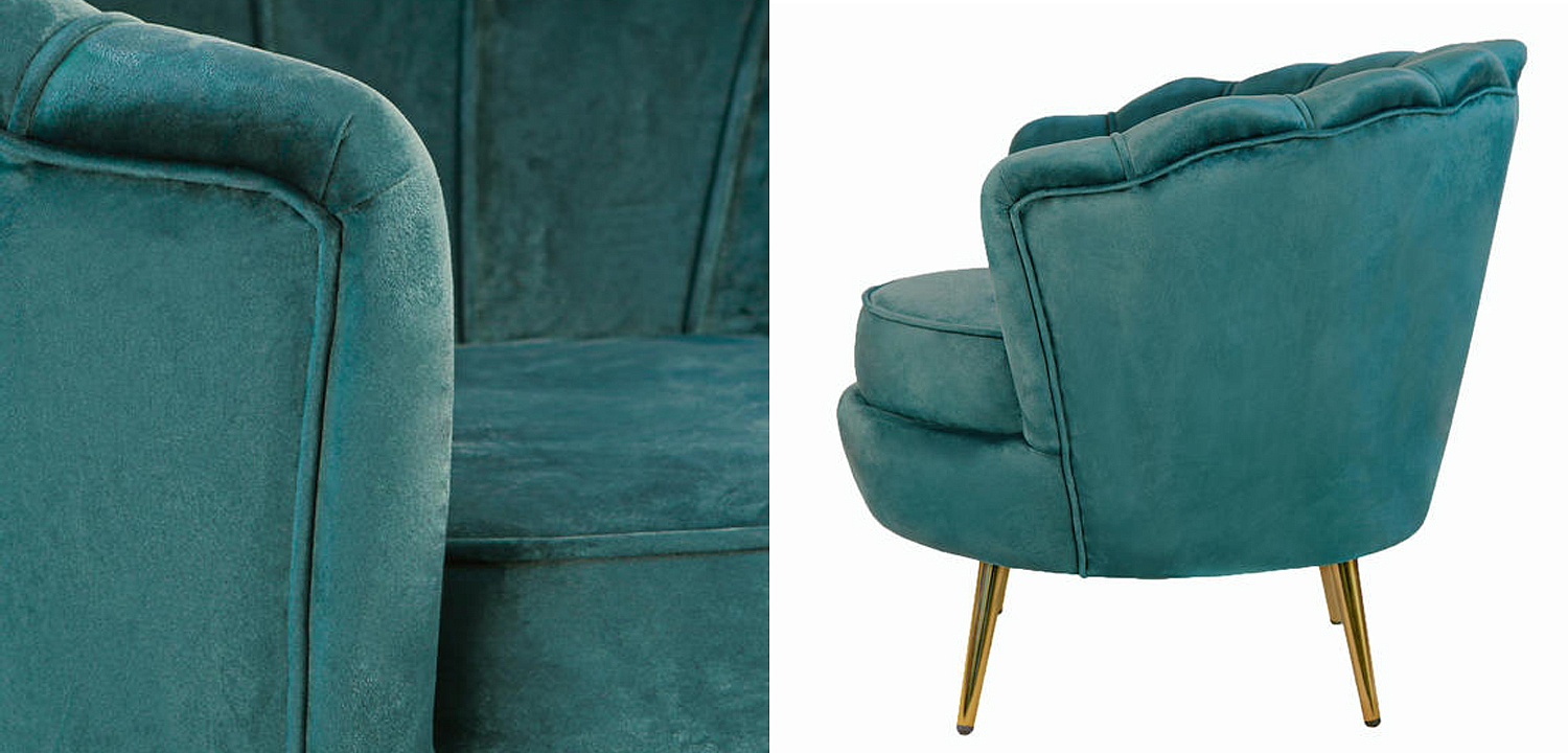 Кресло Бирюзовый велюр Trapezium Turquoise velvet Кресло Бирюзовый велюр Trapezium Turquoise velvet - Loft-Concept в Самаре
