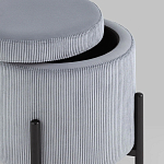 Серо-голубой пуф на черных ножках SANJAY варинант исполнения - 3 | Loft Concept в Самаре