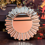 Зеркало круглое с лучами из зеркальных фацетов Silver Facet варинант исполнения - 3 | Loft Concept в Самаре