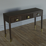 Дизайнерский Письменный стол Elsa Dreams Walnut с тремя ящиками варинант исполнения - 3 | Loft Concept в Самаре