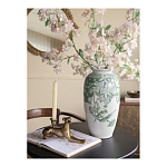 Ваза высокая с зелеными цветочными и птичьими мотивами Vase Inspired by Nature варинант исполнения - 4 | Loft Concept в Самаре