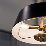 Подвесной светильник с конусовидным металлическим абажуром черного цвета Kichler варинант исполнения - 10 | Loft Concept в Самаре