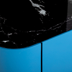 Тумба прикроватная чёрно-голубая с  ящиком Blue Cabinet варинант исполнения - 3 | Loft Concept в Самаре