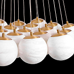 Люстра подвесная круглая с сферическими плафонами из натурального камня Glowing Spheres варинант исполнения - 3 | Loft Concept в Самаре