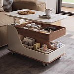 Журнальный столик передвижной с подъемной столешницей Table Trolley варинант исполнения - 6 | Loft Concept в Самаре