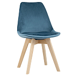 Стул с мягким велюровым сиденьем Arvika Blue варинант исполнения - 1 | Loft Concept в Самаре