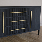 Буфет Primo с тремя ящиками и двумя фасадами Черный дуб варинант исполнения - 3 | Loft Concept в Самаре