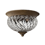 Потолочный светильник с чашеобразным плафоном из толстого волнообразного стекла и широким узорчатым основанием Hinkley варинант исполнения - 9 | Loft Concept в Самаре